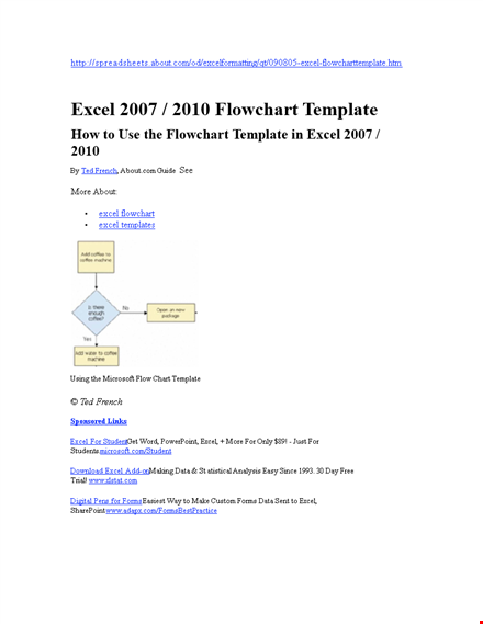 excel flow chart template - streamline your workflow template