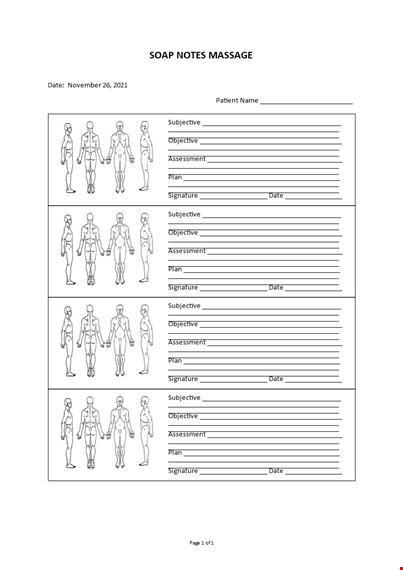 soap notes massage template