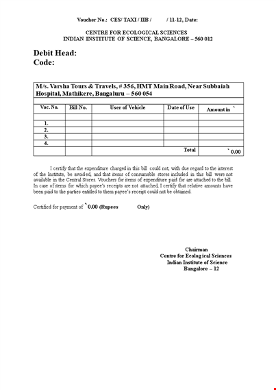 taxi bill receipt template