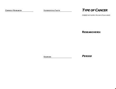 get current cancer research with our interesting pamphlet template template