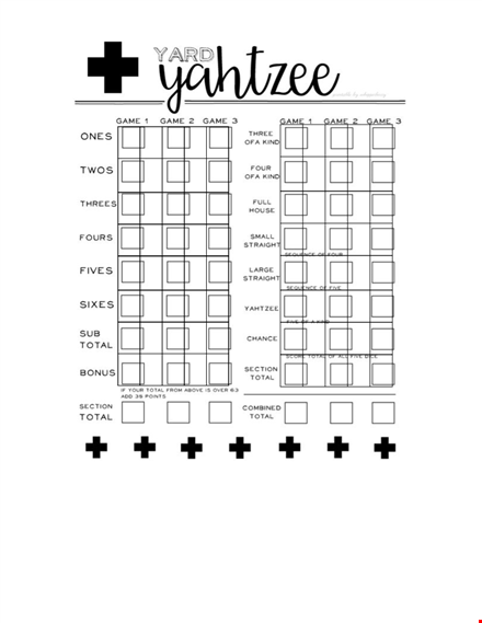 free downloadable printable yahtzee score sheets template