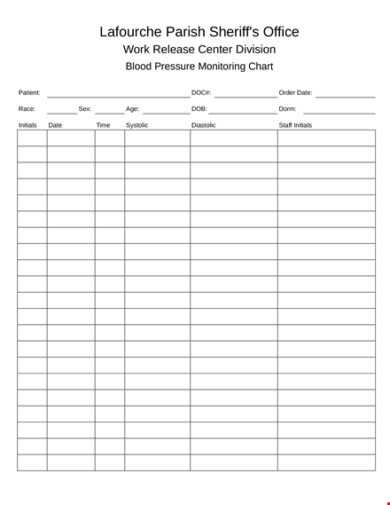 monitoring chart for parish initials - sheriff lafourche template