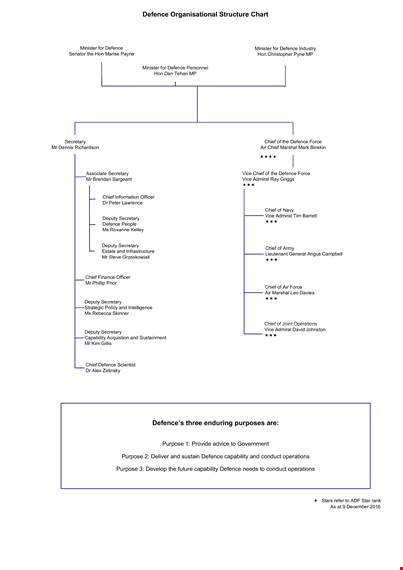 hierarchy structure chart template