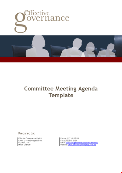 committee meeting agenda template template