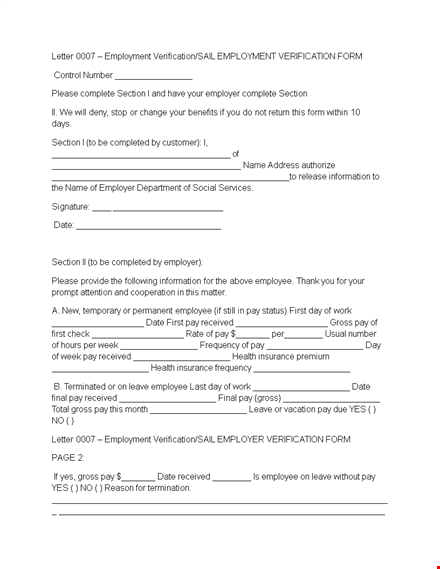 proof of employment letter for employer verification | gross income included template