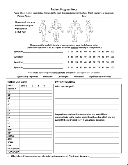 patient progress note template - track patient progress with ease template