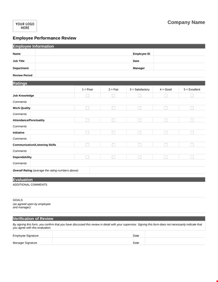 effective performance review examples for employee & manager | best review comments template