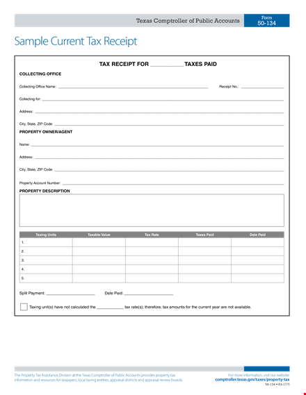 tax payment template