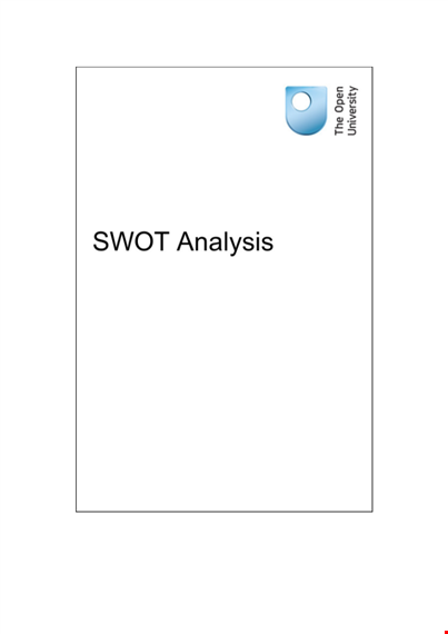 free swot analysis template word template