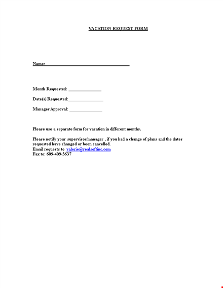 submit your vacation request to your manager - easy and quick | our form template