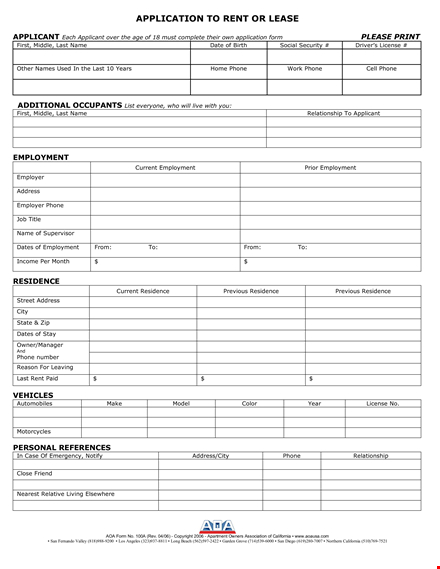 lease rental application form - apply easily as an applicant by phone template