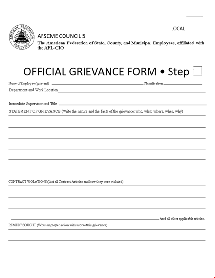effective grievance letter writing: a guide for the grievant, union representative template