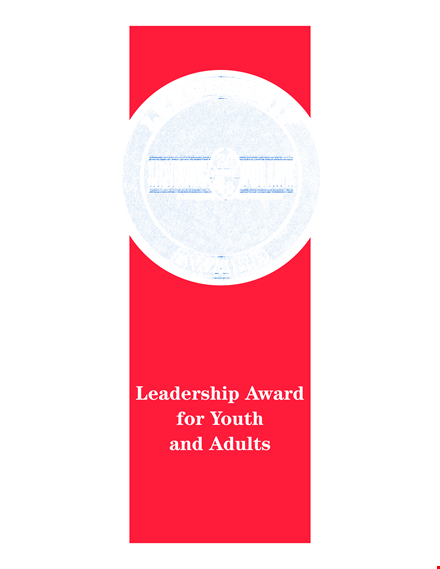 youth leadership award template template