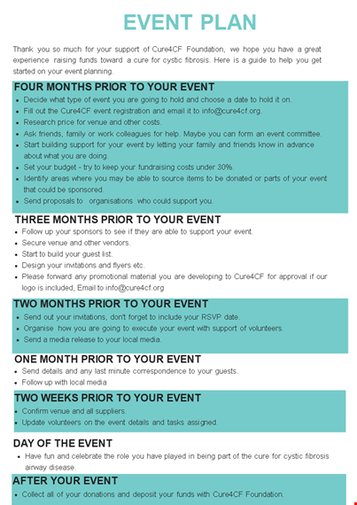 event planning template - support your events with prior organization template