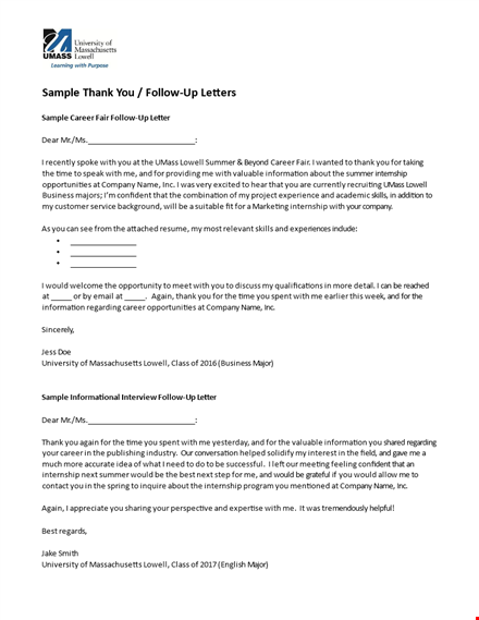 business follow up letter template - strengthening business relationships & opportunities template