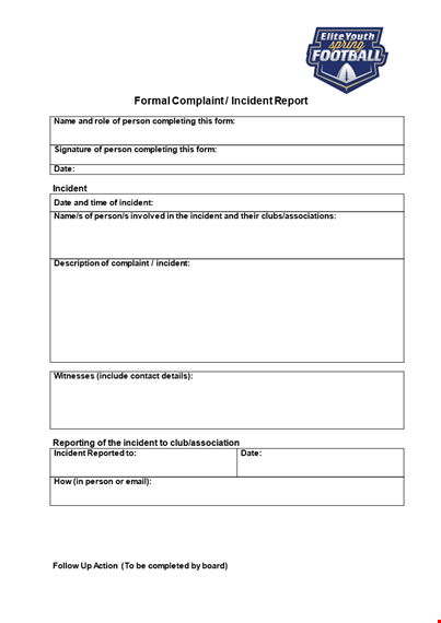 create accurate incident reports - easy-to-use template template
