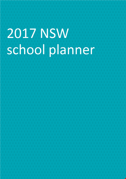 monthly school planner template