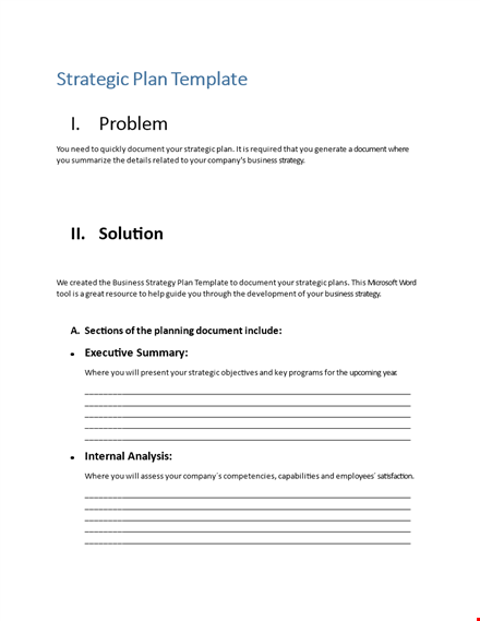 create a winning business strategy with our strategic plan template template