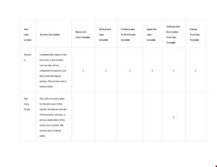 free test case template | download now template