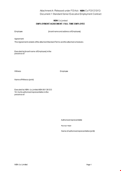 employment contract template - comprehensive document for secure employment template