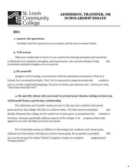 college transfer essay template - expert tips and examples for an outstanding college essay template