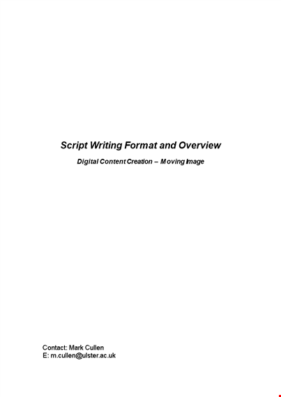 screenplay template template
