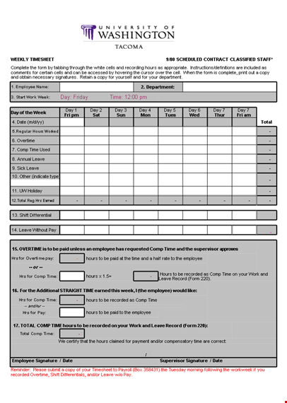 work schedule template template