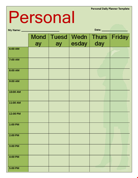 organize your day with our daily planner template - download now template