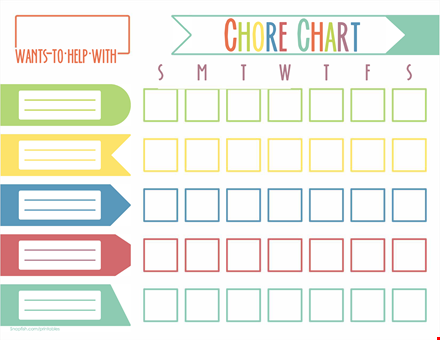 create a fun & easy chore chart with our template template