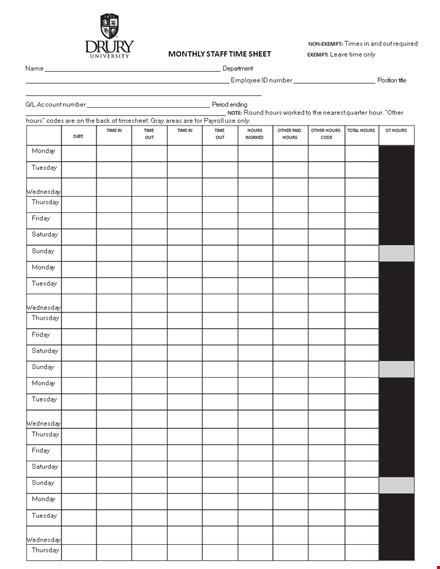 employee sheet template