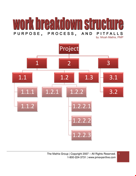 project work breakdown structure template template