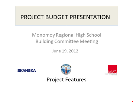 project budget presentation template template