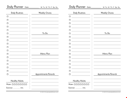 organize your daily routines with our daily planner template template