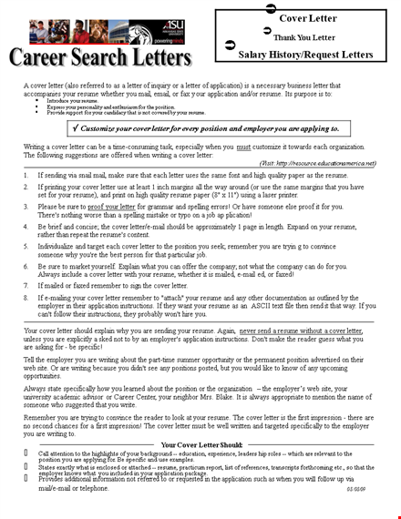 salary requirements cover letter | resume and cover letter tips template