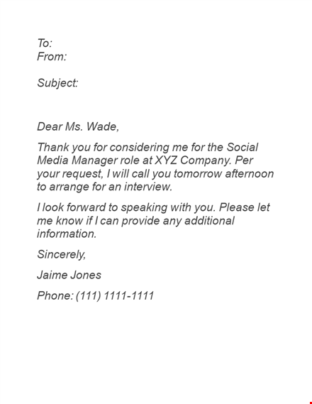 acceptance of interview invitation - thank you template