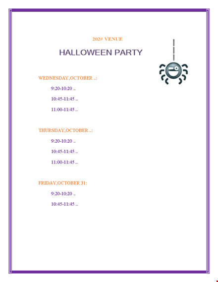 halloween party invitation template