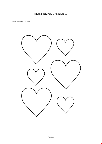 printable heart template template