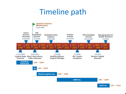 director's career timeline template template