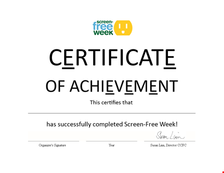 free certificate of achievement template