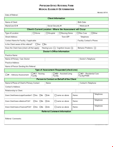 referral form template in word template