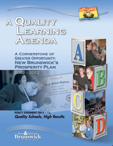 quality learning agenda template