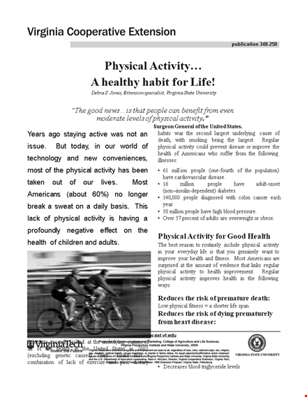 health and fitness: physical exercise chart for effective activity in minutes template