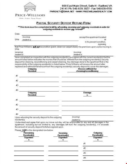 security deposit return letter for outgoing resident template