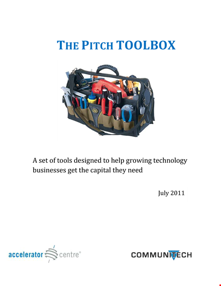 simple investment summary template - your essential pitch toolbox template