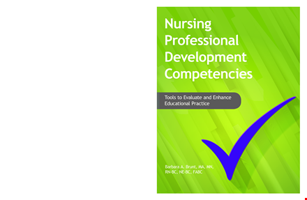 nursing professional development plan - developing competencies for nursing practice template