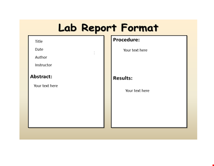 professional lab report template - easy to edit and customizable template
