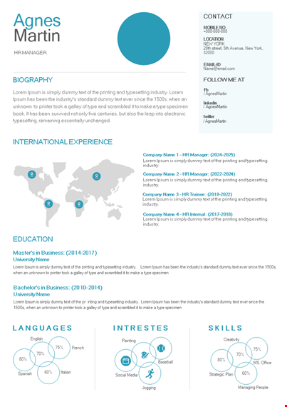 professional resume template in word template