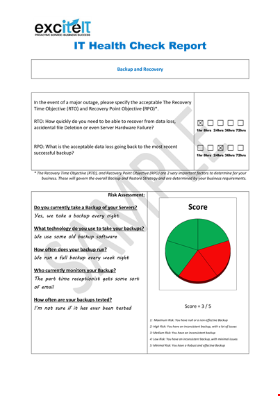 it health check report template template