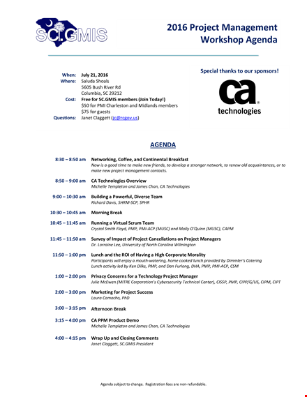 project management workshop agenda template - create a structured project agenda template