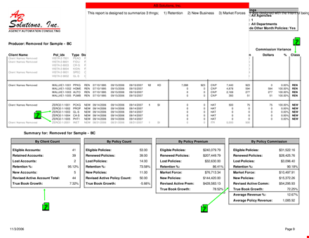 monthly business report - client policies removed template